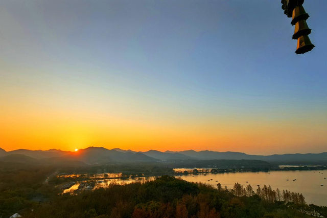 冬日西湖風景