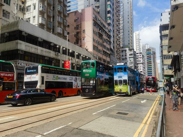 香港的彩虹叮叮車。