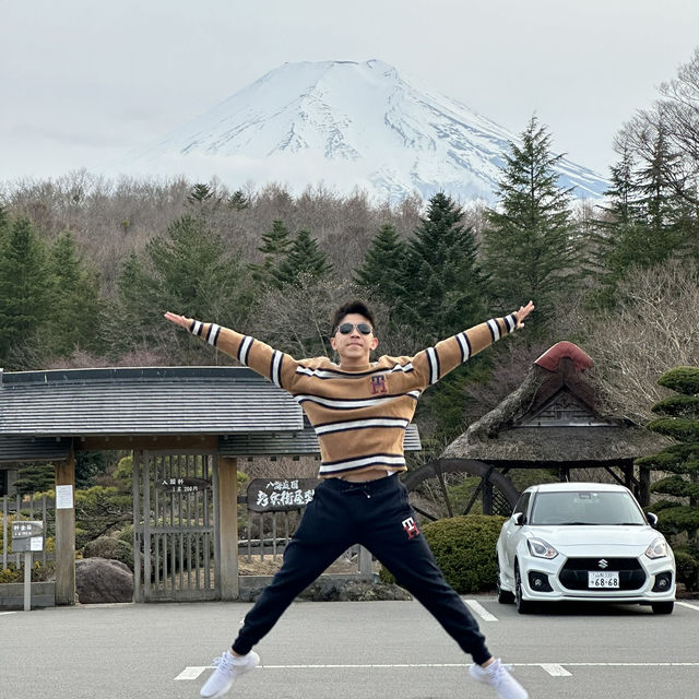 Jumping for Fuji: My Epic Leap with Mount Fuji in the Background