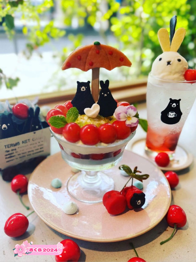 【大阪カフェ】さぼうくんもツナグちゃんが可愛すぎる🍒季節ごとに会いに行きたくなるカフェ✨