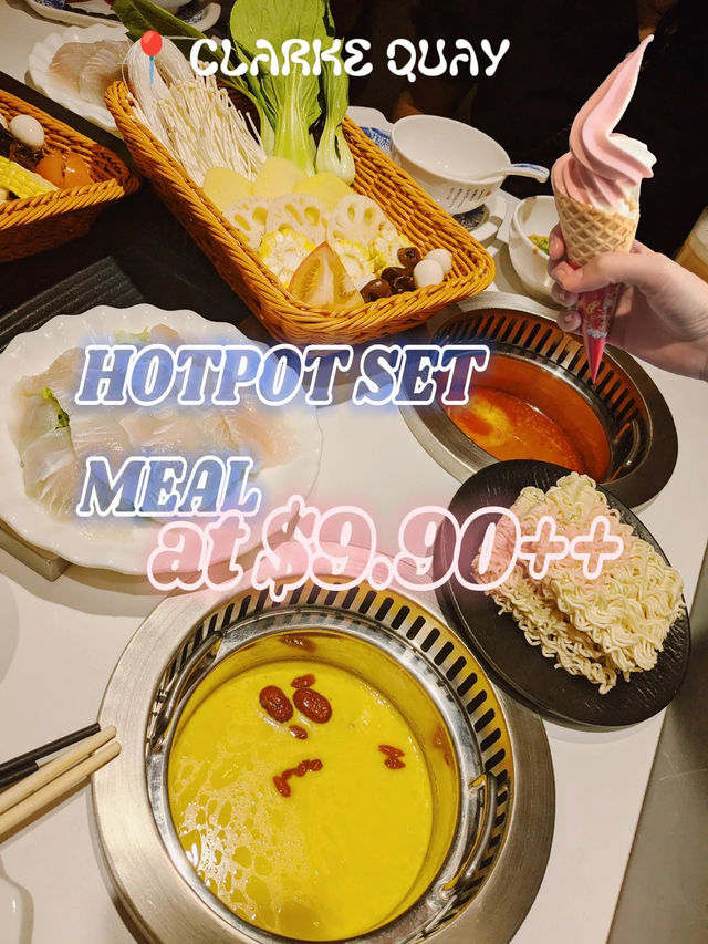 $9.90 hotpot‼️sauce, dessert & drinks included😱