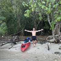 Kayaking 2 hours to a deserted island near Ko Chang