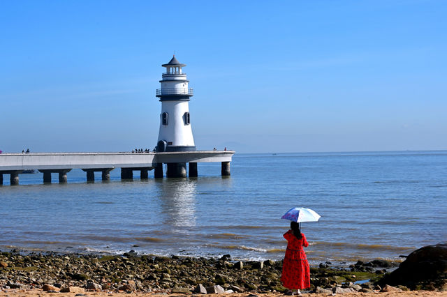 寒假珠海旅行，愛情郵局和珠海漁女、觀澳平台