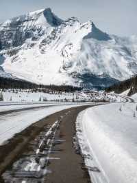 Driving into Jasper National Park