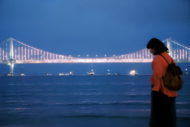 藍調時刻的廣安里大橋