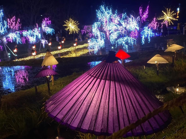 The amazing Christmas illumination at Bihoku Park