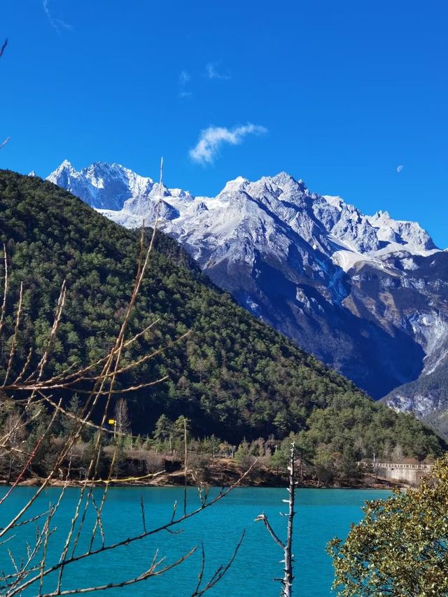 遠眺玉龍雪山