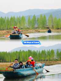 Kayaking on Lugu Lake: Exploring the Waters in a Traditional Mosuo Pig Trough Boat