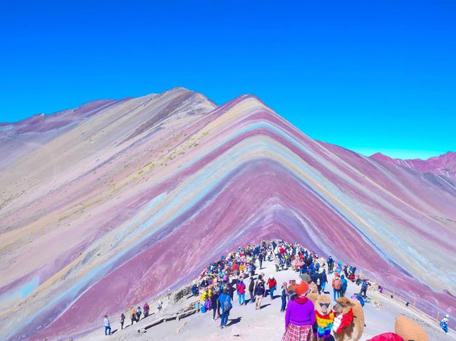 The splendid view of Rainbow mountain 