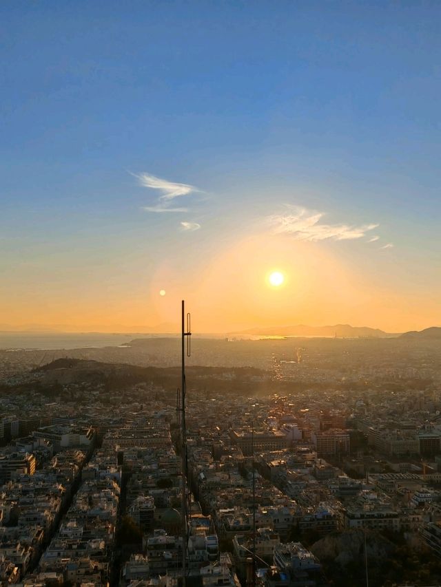 Sunset at highest point of Athens 🌄