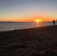 Golden Horizons: St Kilda Beach at Sunset