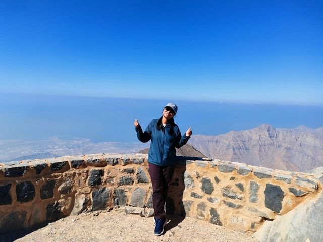 The longest zipline at Jebel jais, UAE