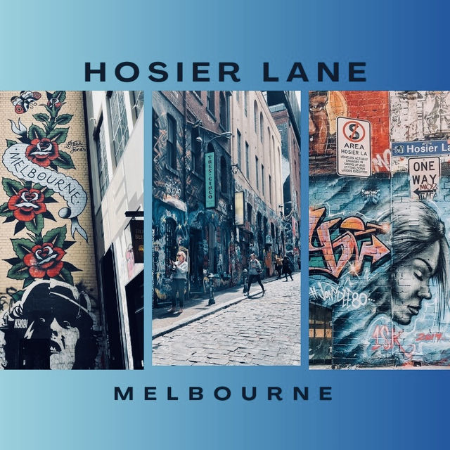 The famous street arts at Hosier Lane 