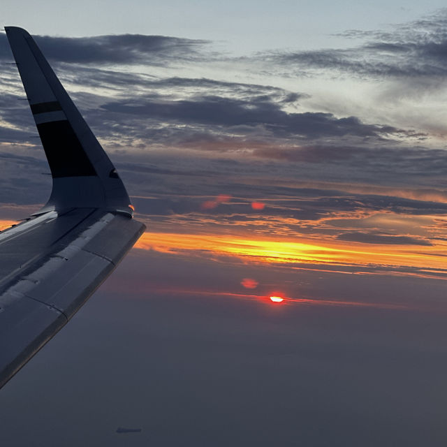 飛往台灣 空中美景