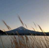 夕陽時刻，逆富士絕景。