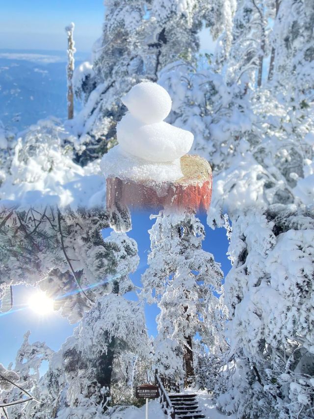 瓦屋山雪景絕美，宛如童話！