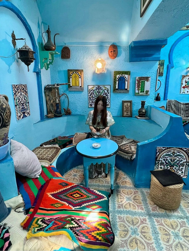 Blue cafe in Sousse medina💙