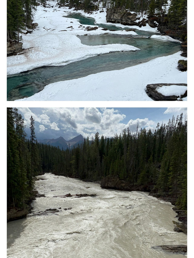 Natural Bridge winter vs summer 