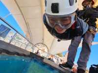 The longest zipline at Jebel jais, UAE