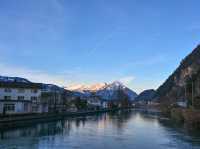 Golden Rays at Interlaken: A Marvel of Light and Snow