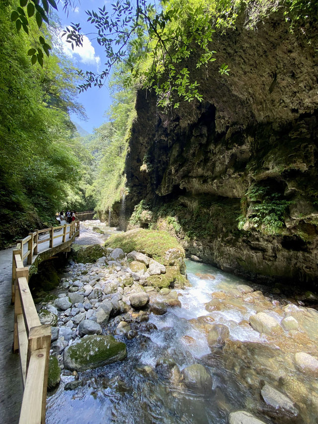 重慶黑山谷|幽峽峭壁瀑布自然景觀。