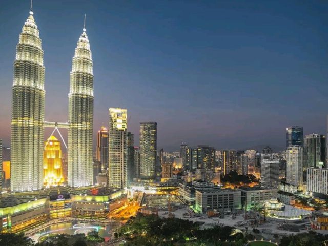 Sunset Magic at the Iconic Petronas Twin Towers