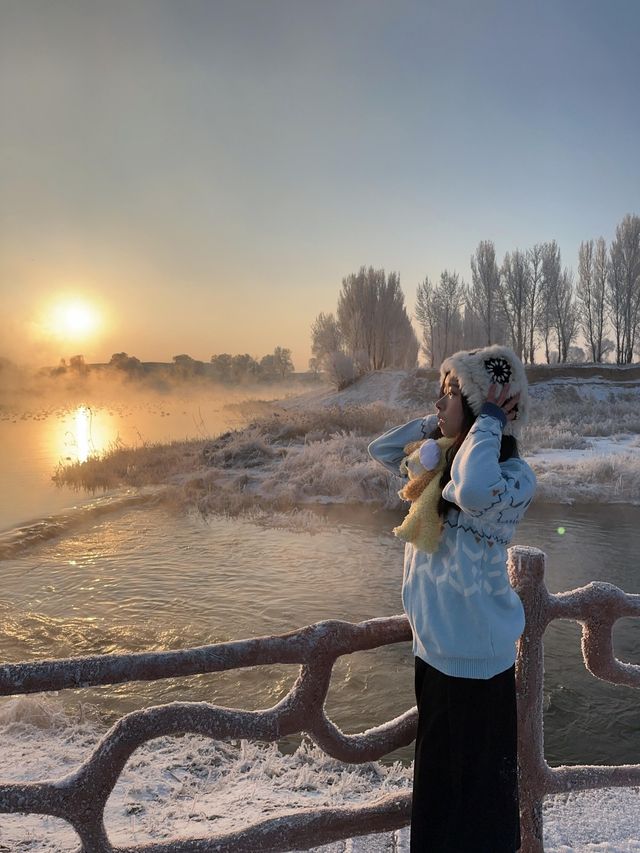 呼和浩特千島湖日出美得讓人震撼