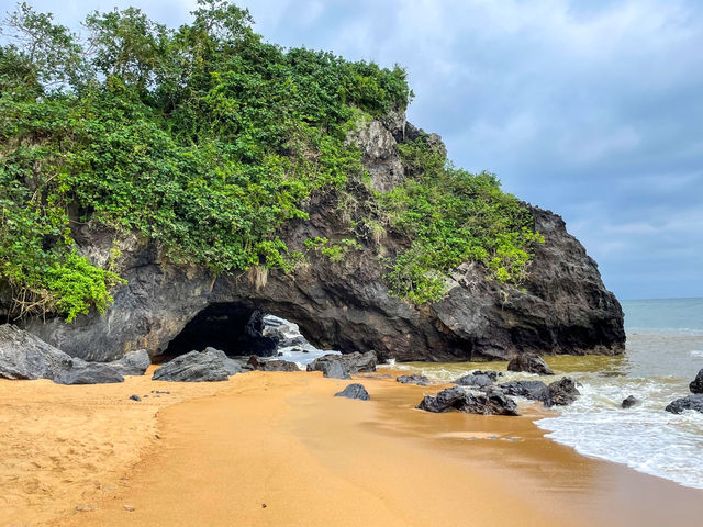 Natural cave on the beach! 