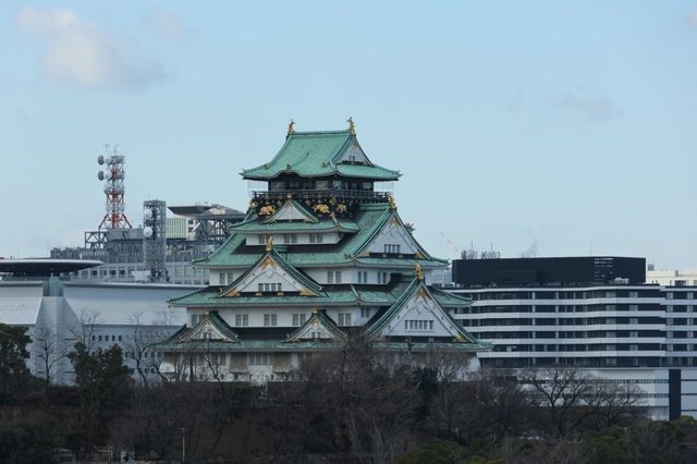 大阪新大谷酒店 窗外就是大阪城