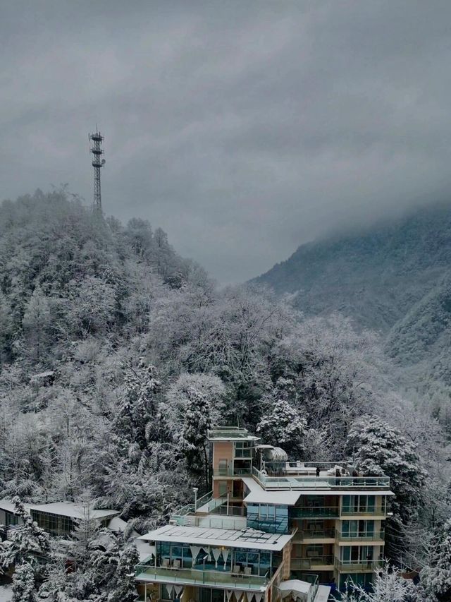 就在青城山山頂~感受雪景私湯溫泉秘境