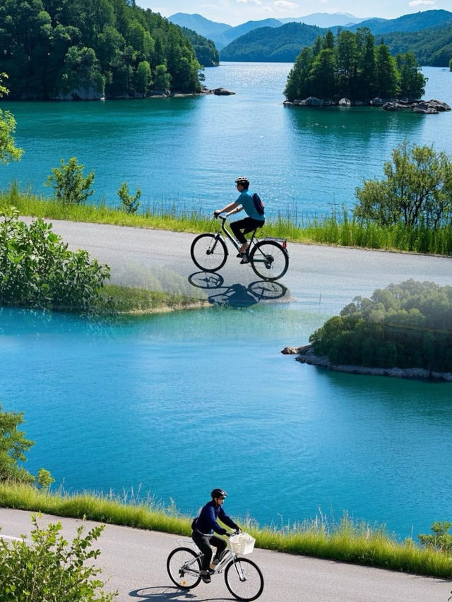 千島湖水上自行車玩法