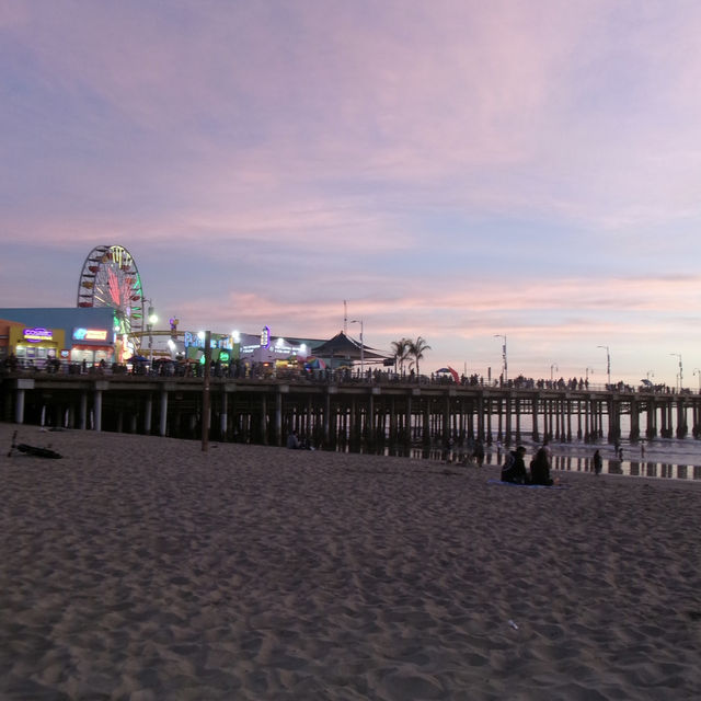 Sunset Views at Santa Monica Beach