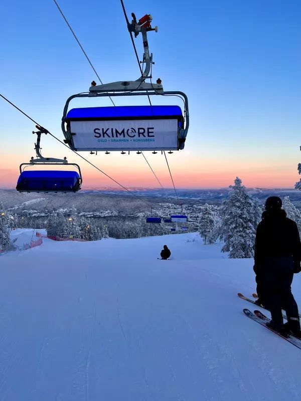 Skiing Near Oslo, Norway