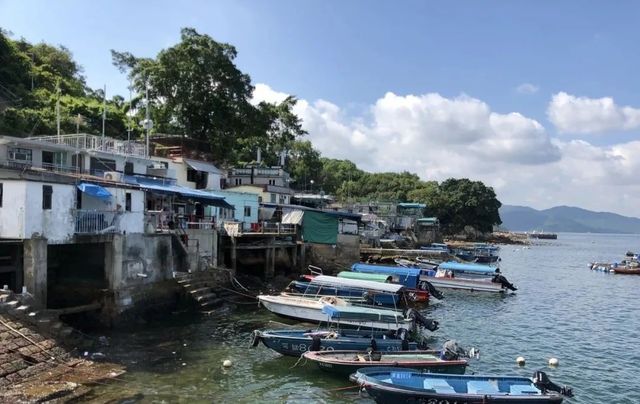 綠草如茵眼前是藍色的海洋-塔門島的絕美風景