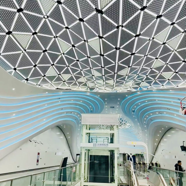 Xi'an Metro Line 8 Hanyao Station. The beauty of architecture design 