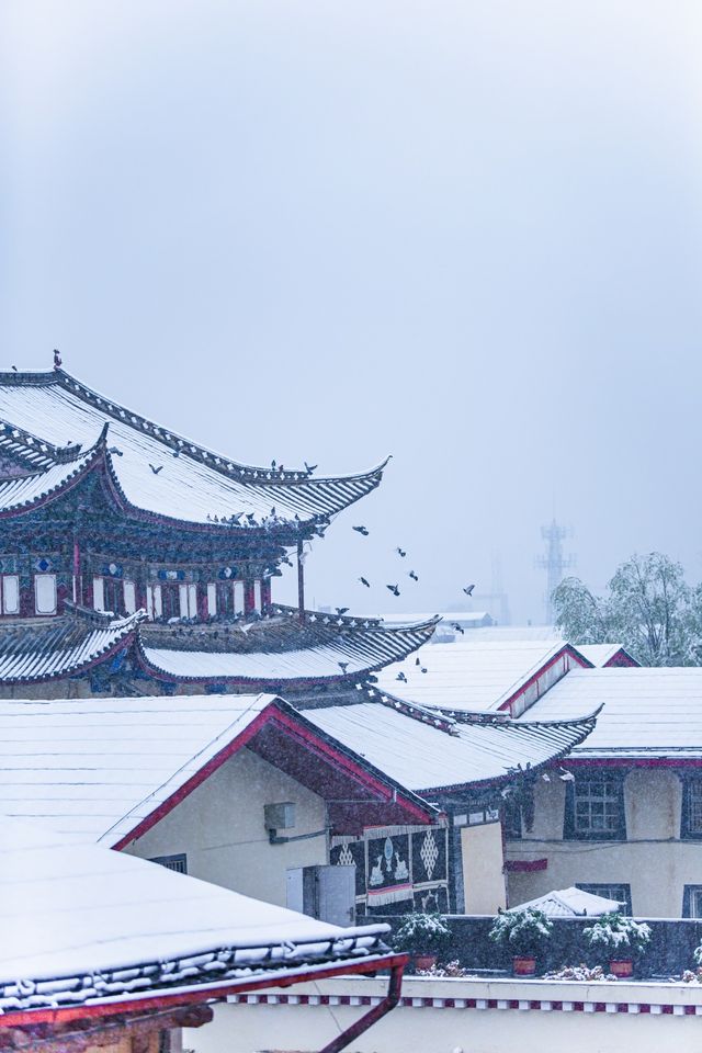 雪落月光之城，漫步在香格里拉獨克宗古城