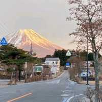 夕陽時刻，逆富士絕景。