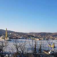 Winter Landscapes by the Sea in Nakhodka  