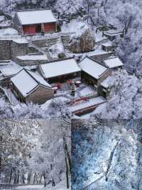 西安1小時可達的「雲頂天宮」南五台，雪景美不勝收。