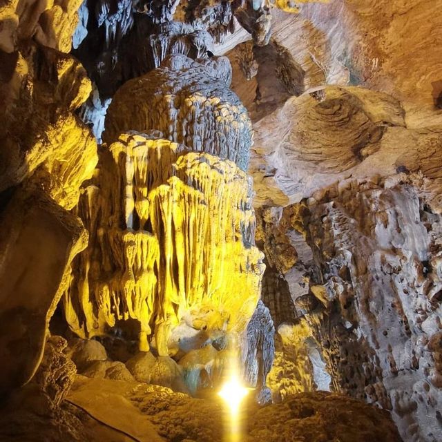 Beautiful temple set in a cave