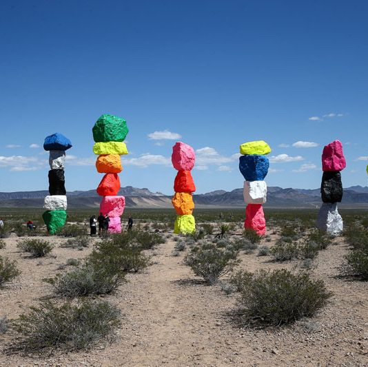 Amazing 🌈 Seven Magic Mountains Outside Las Vegas 