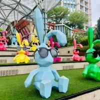 Hop into Fun: Quirky Rabbit Sculptures at Sentosa