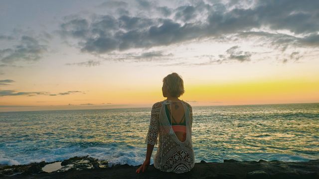 KONA 落日，太平洋上的金色夢幻