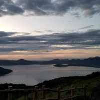 【北海道】美幌峠で、夕日が沈むのを待つ瞬間