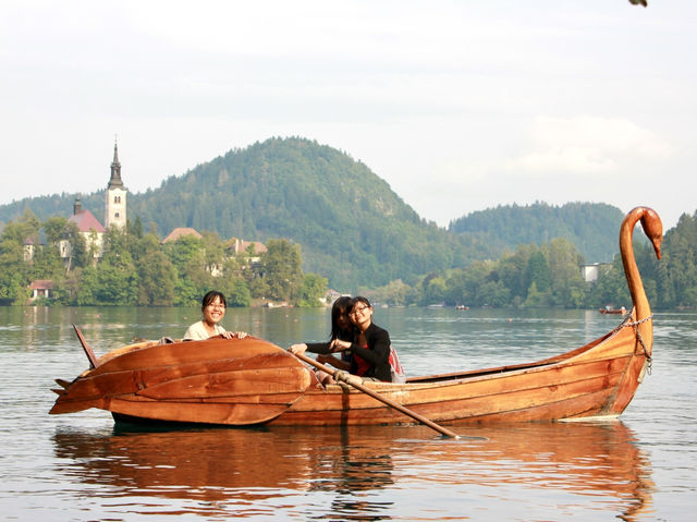 Tranquil Afternoons: Rowing on Lake Bled's Serene Waters