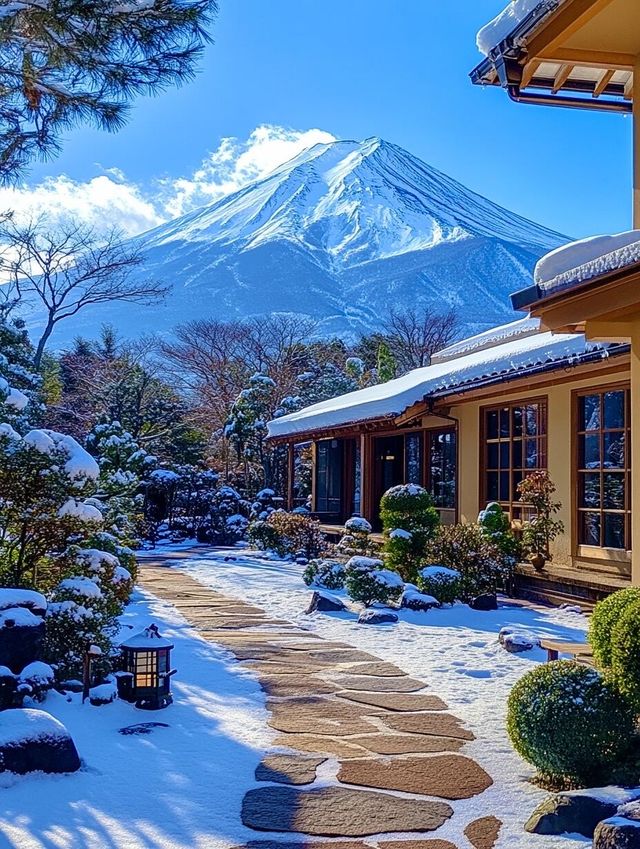 新手友好版，近距離感受富士山溫泉旅館