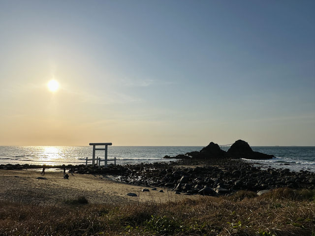 糸島日落絕美～櫻井二見浦白色鳥居⛩️