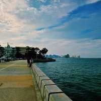 馬來西亞檳城喬治市著名海濱海角景點:舊關角仔Padang Kota Lama，超美海景，精美建築，適合打卡拍照📸