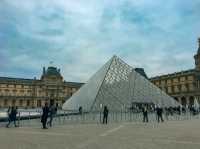 Iconic Pyramid of the Louvre Museum in Paris 🇫🇷