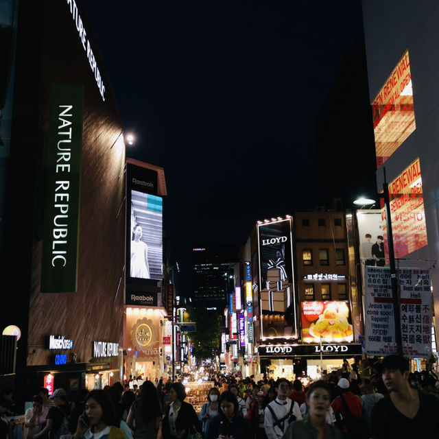 A Night Walk in Myeongdong